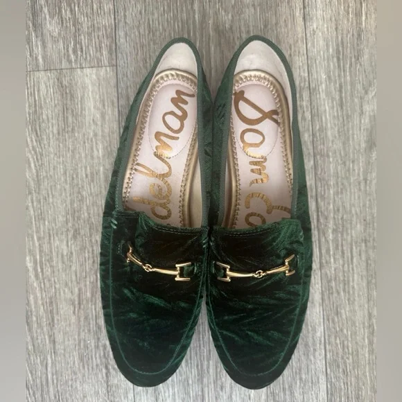 Sam Edelman Green Velvet Bit Loafers Size 6.5 - Picture 5 of 8